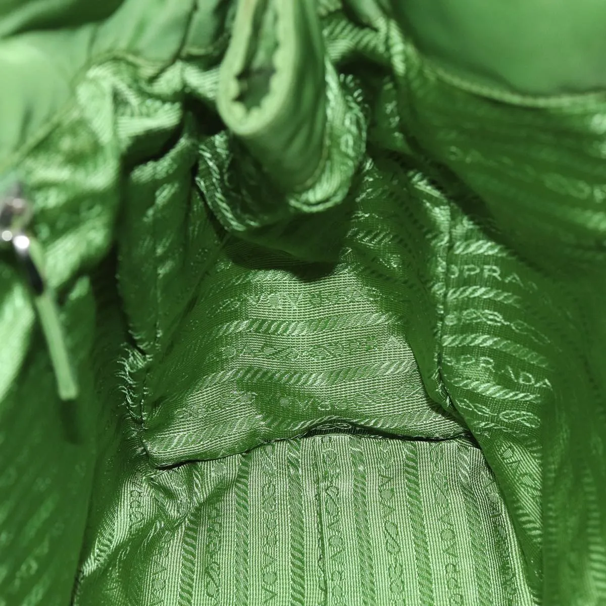 Trendy Inspired Prada Shoulder Bag Nylon Green Auth 74404