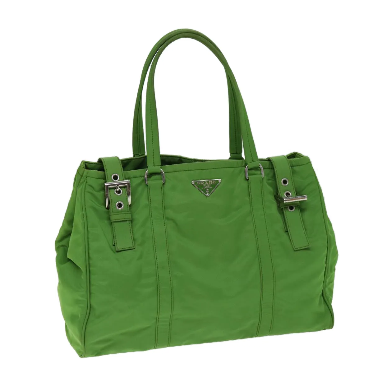 Trendy Inspired Prada Shoulder Bag Nylon Green Auth 74404
