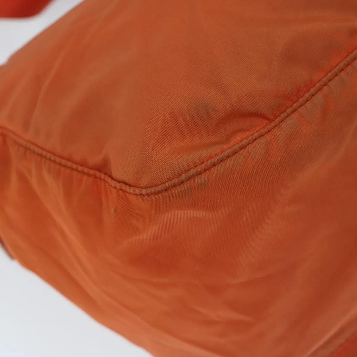 Trendy Inspired Prada Shoulder Bag Nylon Orange Auth 69348
