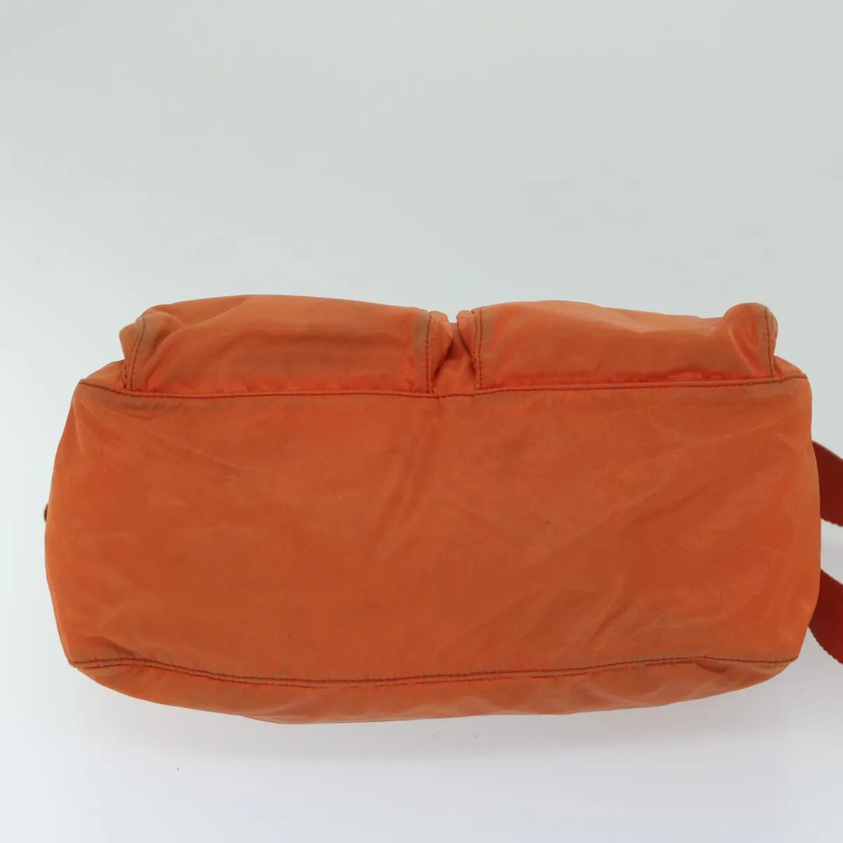 Trendy Inspired Prada Shoulder Bag Nylon Orange Auth 69348