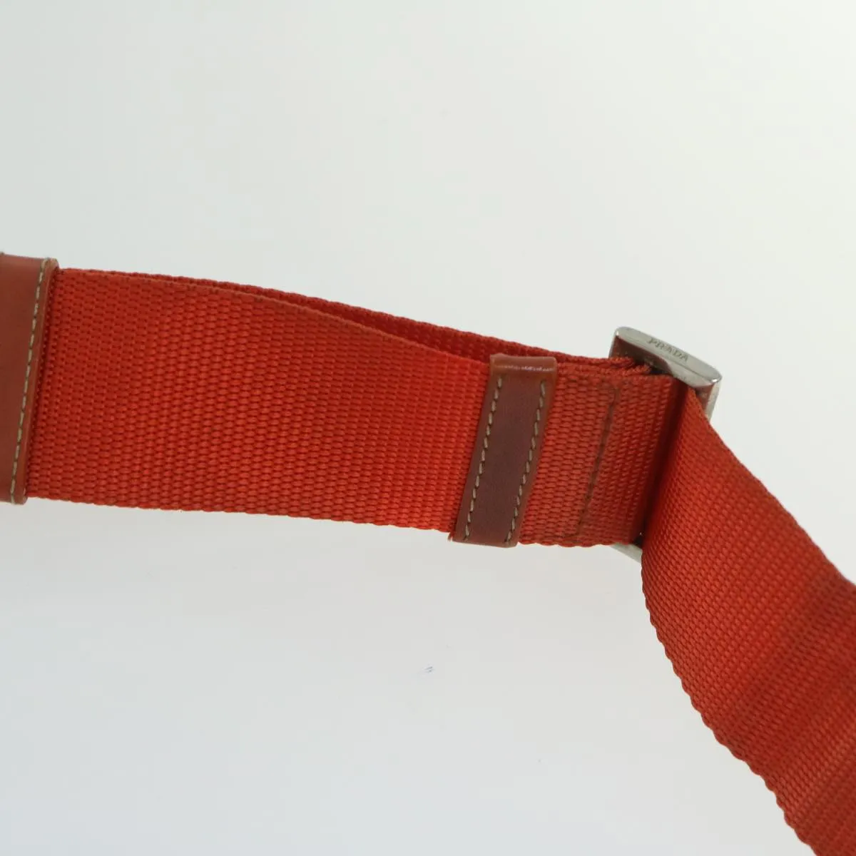 Trendy Inspired Prada Shoulder Bag Nylon Orange Auth 69348