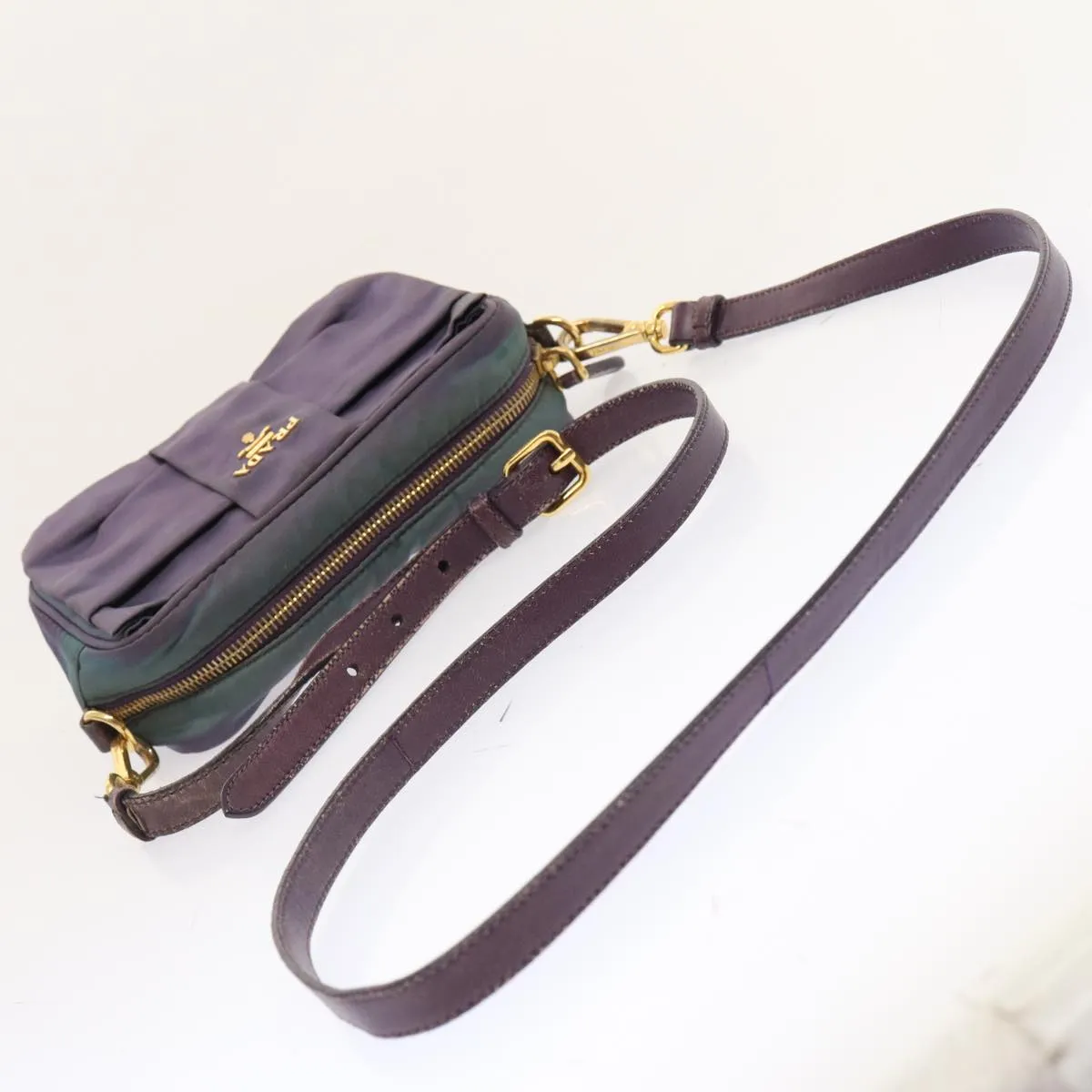 Trendy Inspired Prada Shoulder Bag Nylon Purple Auth Bs13702