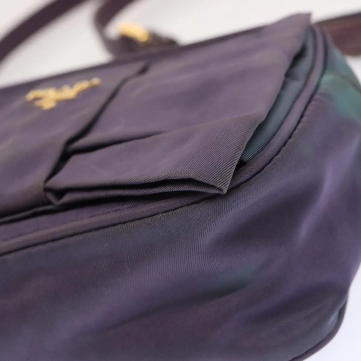 Trendy Inspired Prada Shoulder Bag Nylon Purple Auth Bs13702