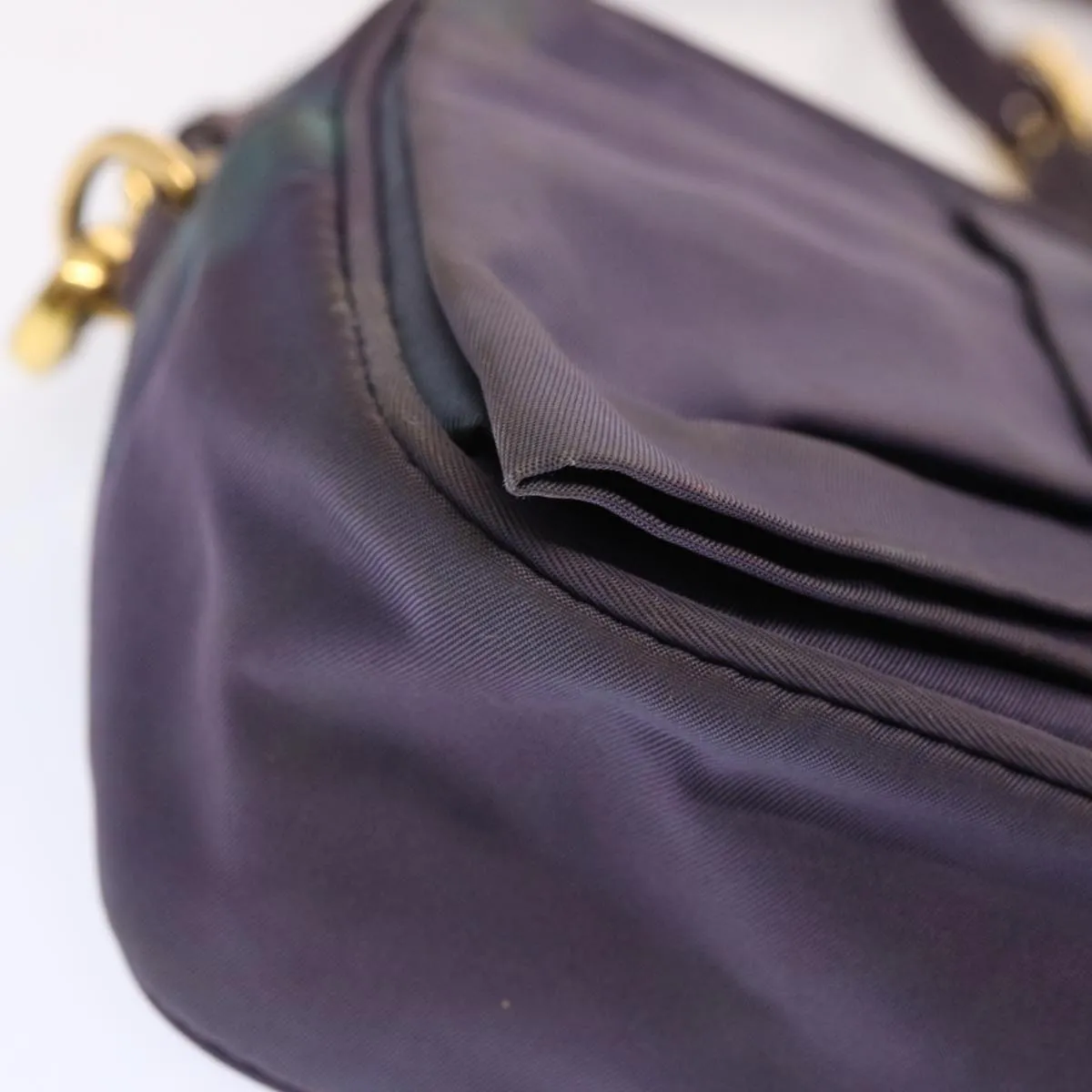 Trendy Inspired Prada Shoulder Bag Nylon Purple Auth Bs13702