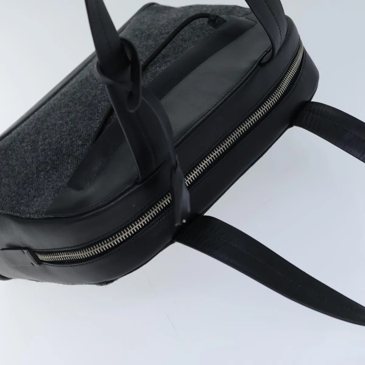 Trendy Inspired Prada Shoulder Bag Wool Gray Auth 72599