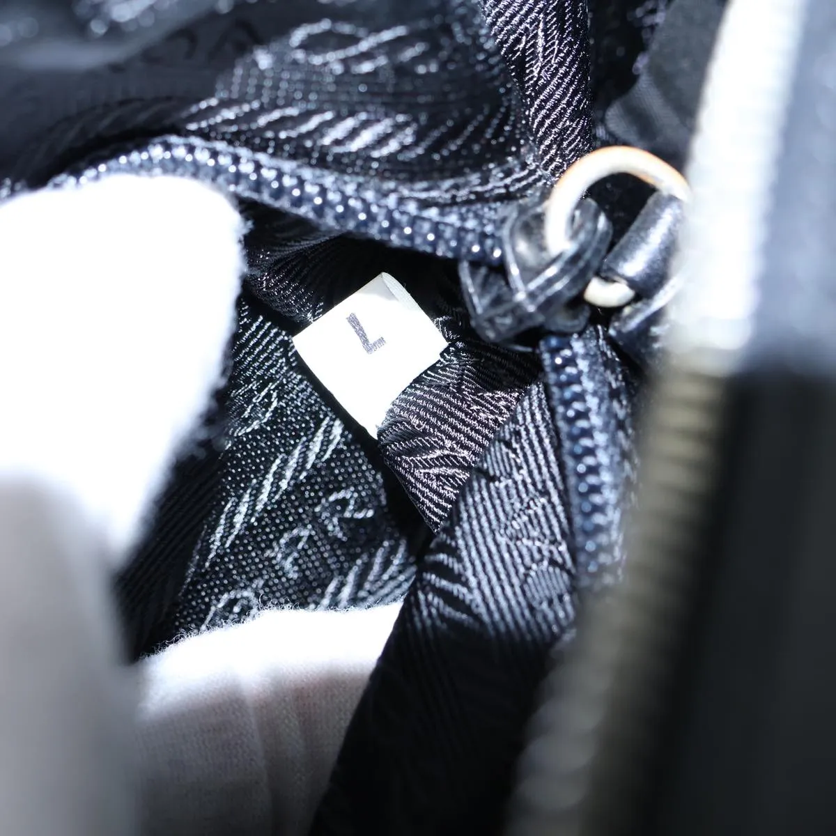 Trendy Inspired Prada Shoulder Bag Wool Gray Auth 72599