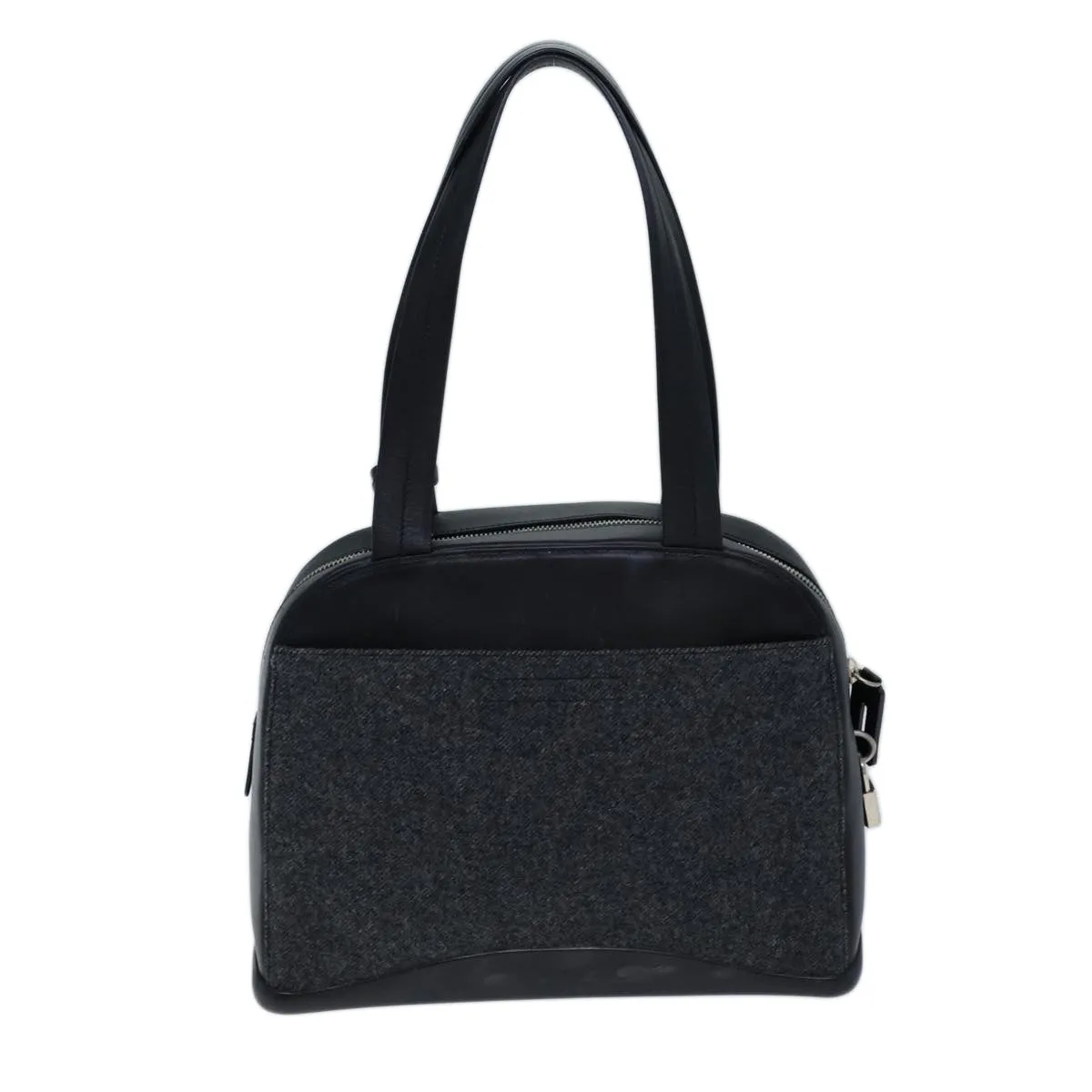 Trendy Inspired Prada Shoulder Bag Wool Gray Auth 72599