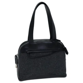 Trendy Inspired Prada Shoulder Bag Wool Gray Auth 72599