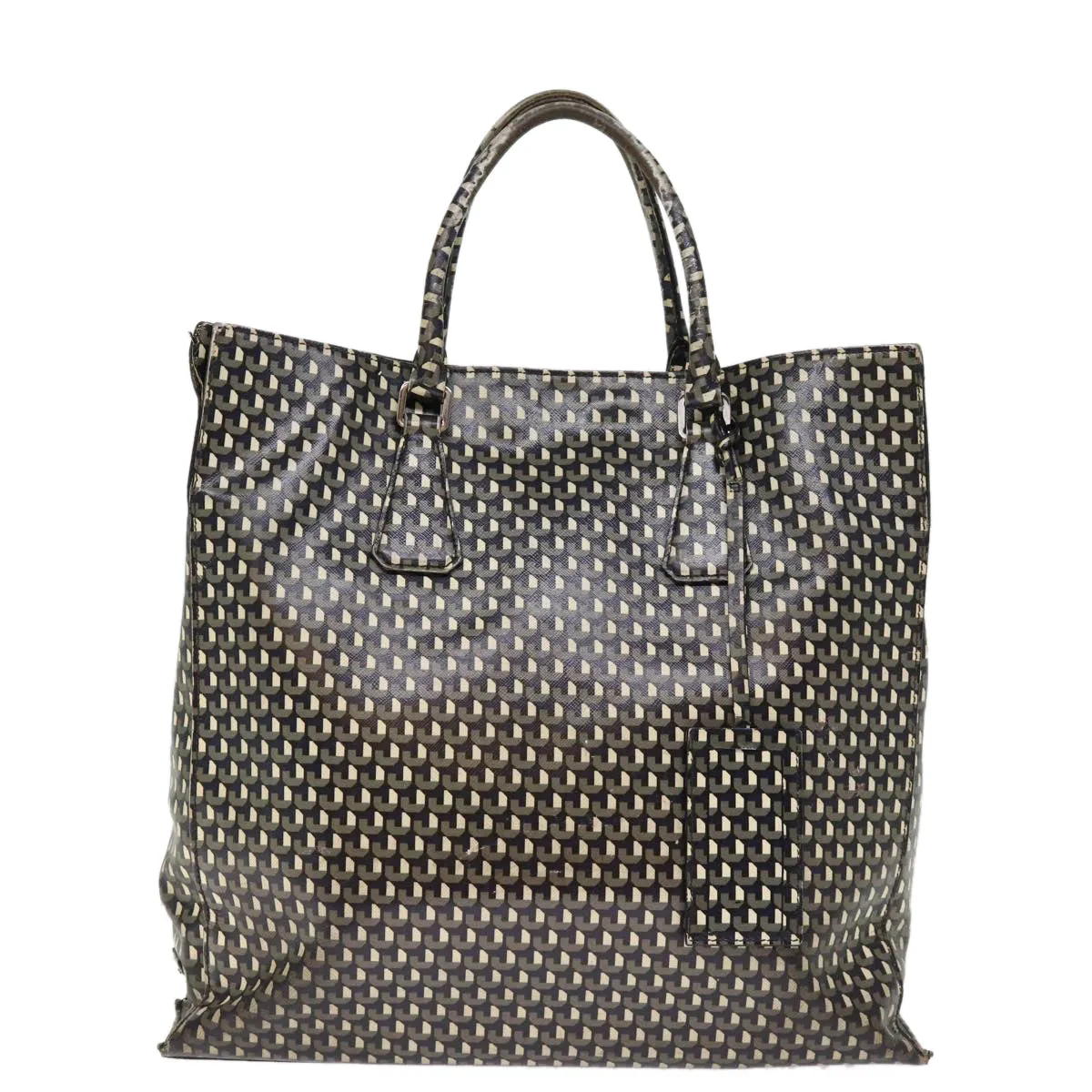 Trendy Inspired Prada Tote Bag Safiano Leather 2way Black Auth 75371