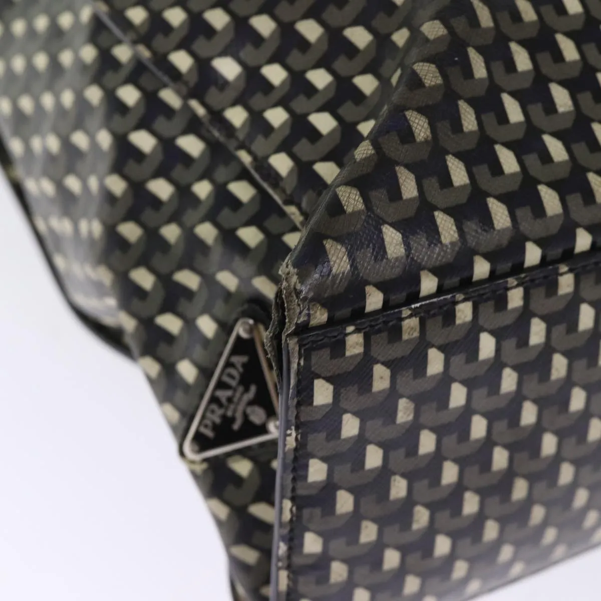 Trendy Inspired Prada Tote Bag Safiano Leather 2way Black Auth 75371