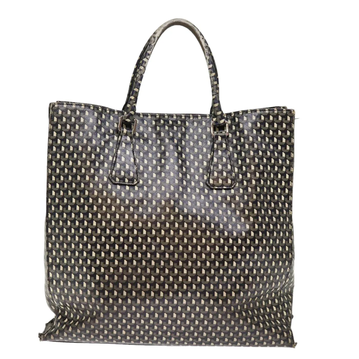 Trendy Inspired Prada Tote Bag Safiano Leather 2way Black Auth 75371