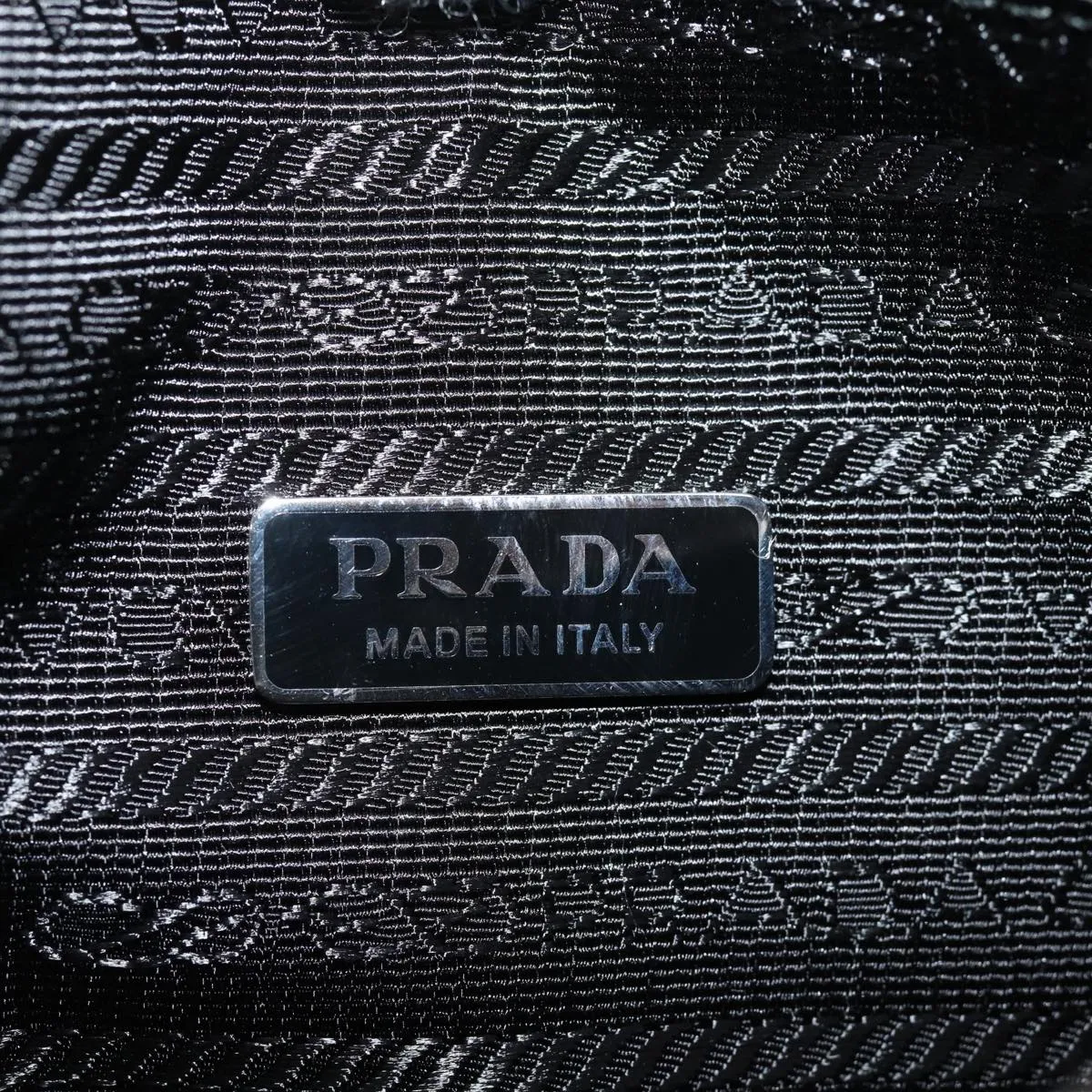 Trendy Inspired Prada Triangle Clutch Bag Leather Black Auth 76762a
