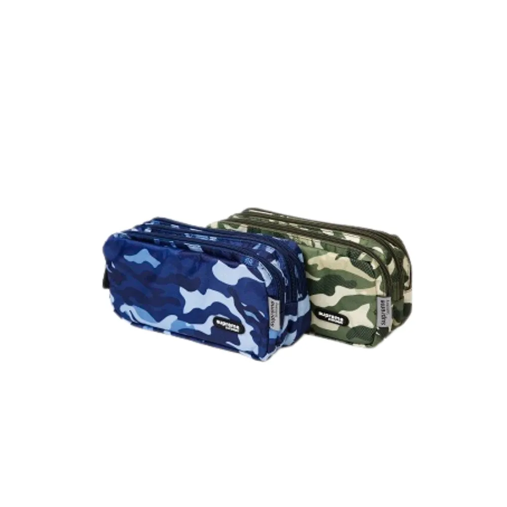 Triple Pencil Case Camo  | Assorted Design