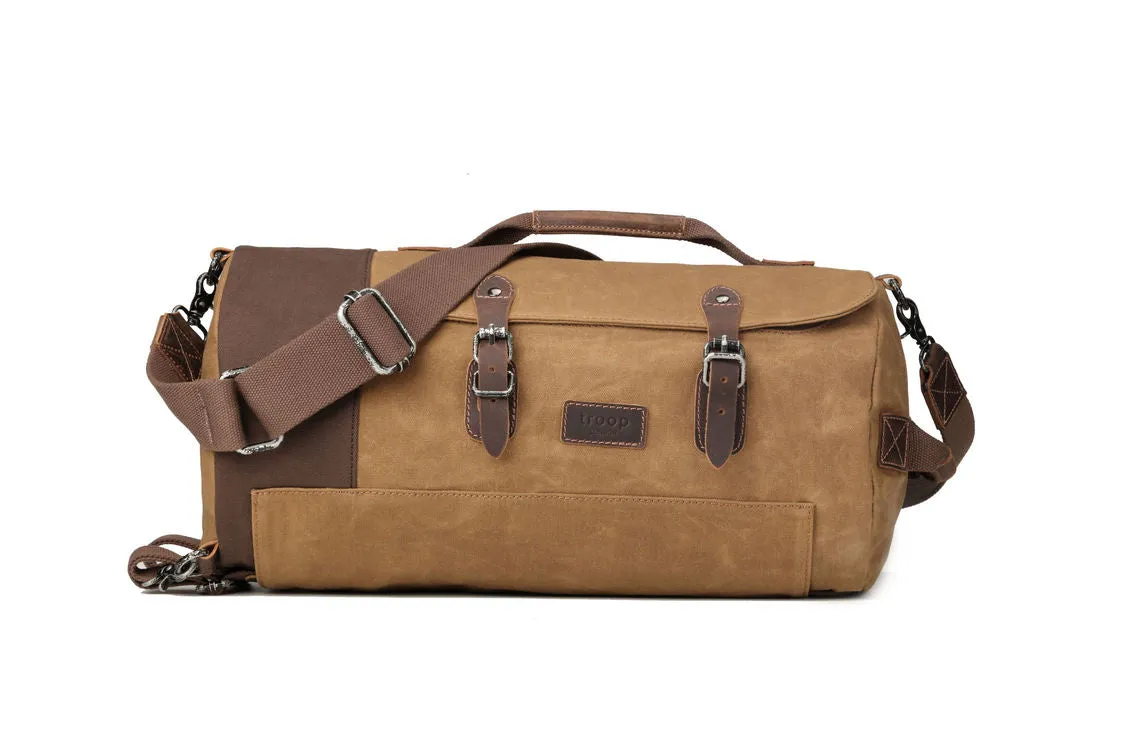 Troop London Heritage Large Camel Canvas Duffle Bag