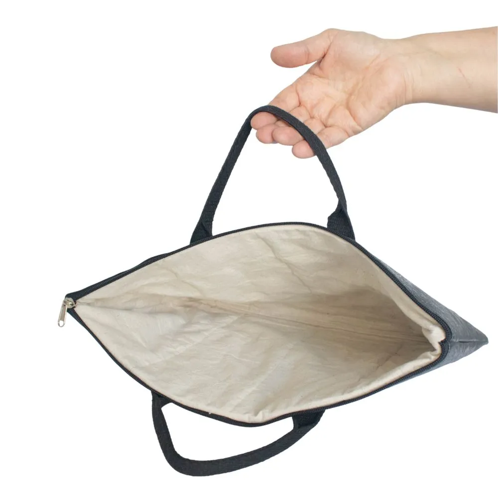 Water-resistant upcycled plastic laptop cover