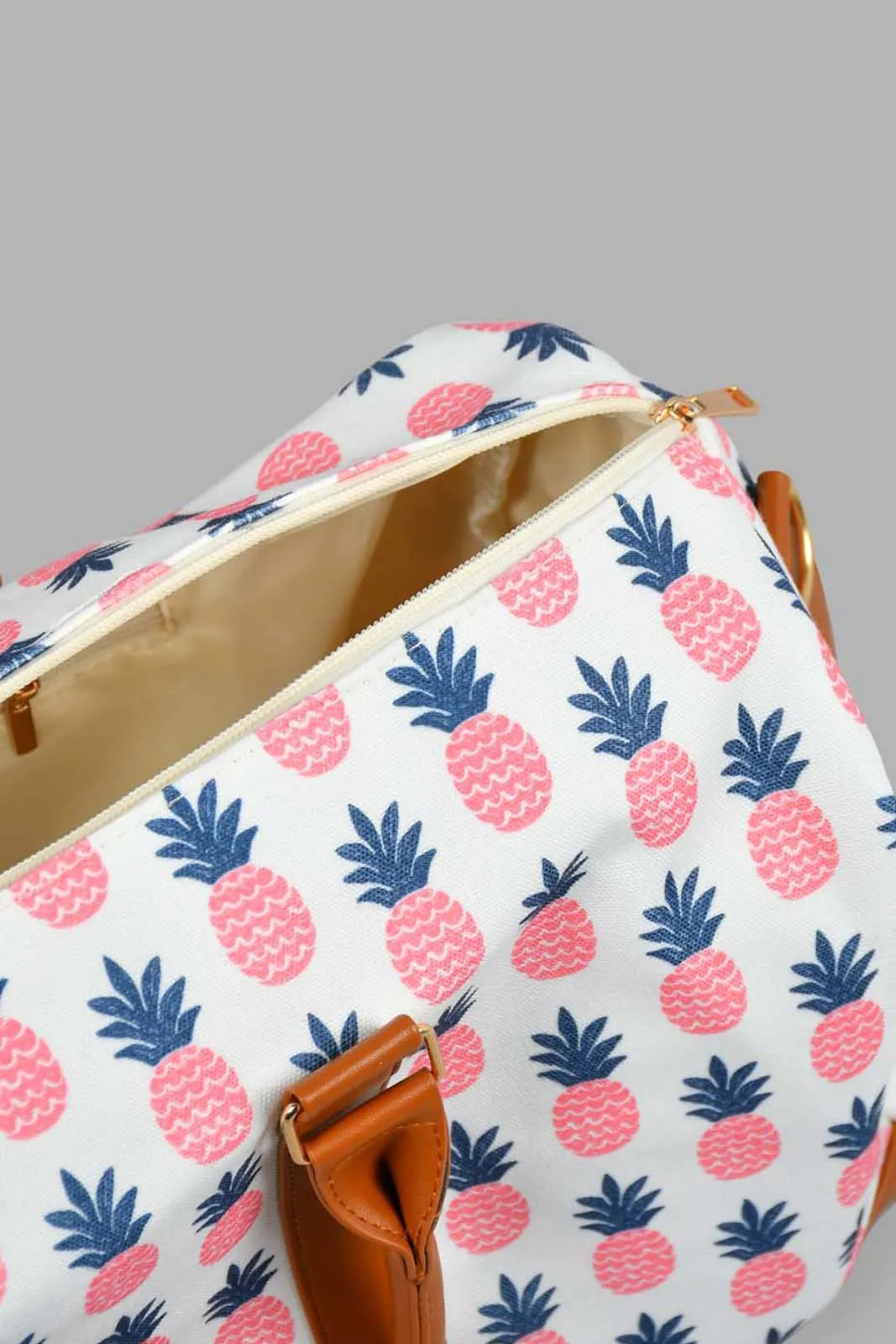 White Pineapple Duffle Bag