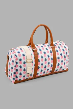 White Pineapple Duffle Bag