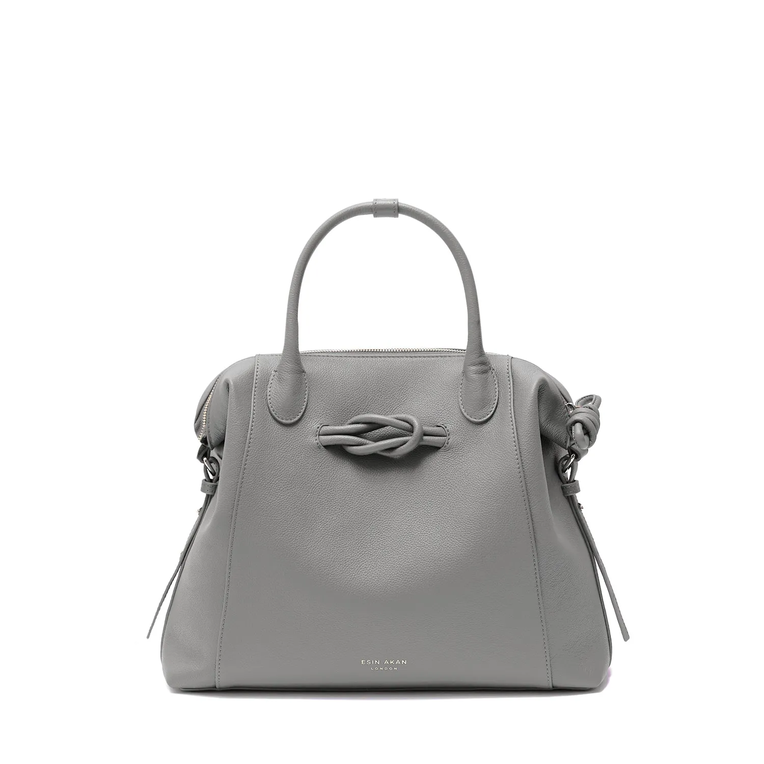 Wimbledon Leather Backpack Tote, Grey