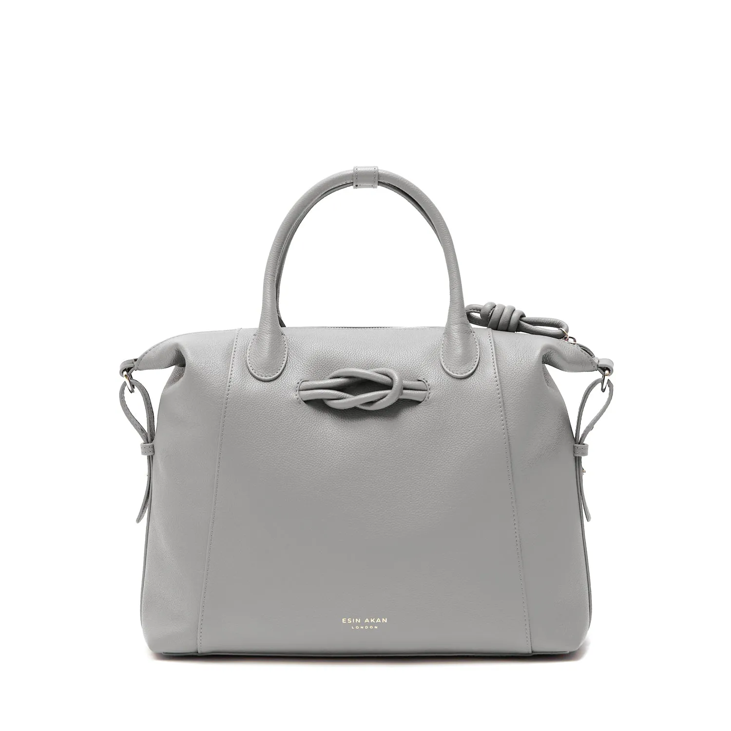 Wimbledon Leather Backpack Tote, Grey