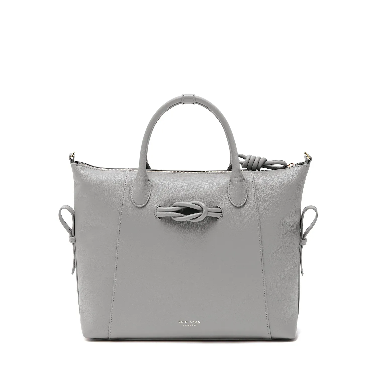 Wimbledon Leather Backpack Tote, Grey