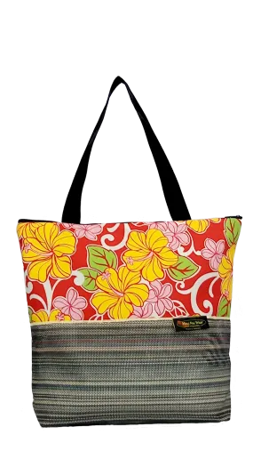 XL Mesh Tote Bag Floral `Ula`ula