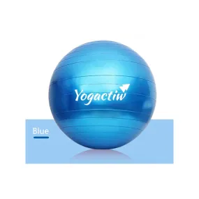 Yoga and Exercise Ball - For Home Gym and Yoga Studio | Blue